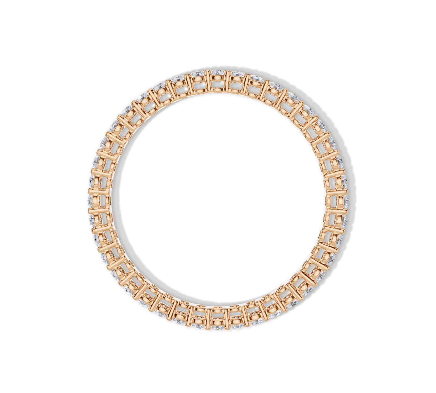 Yellow gold eternity band for stacking