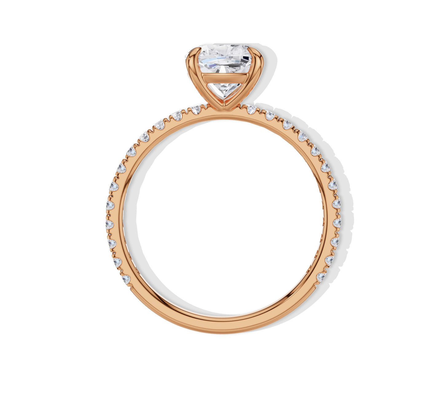 cushion diamond engagement rings in lab grown diamonds