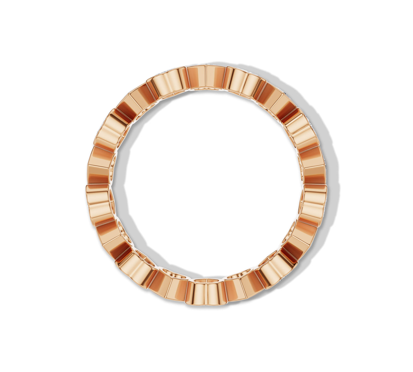 Rose gold eternity band
