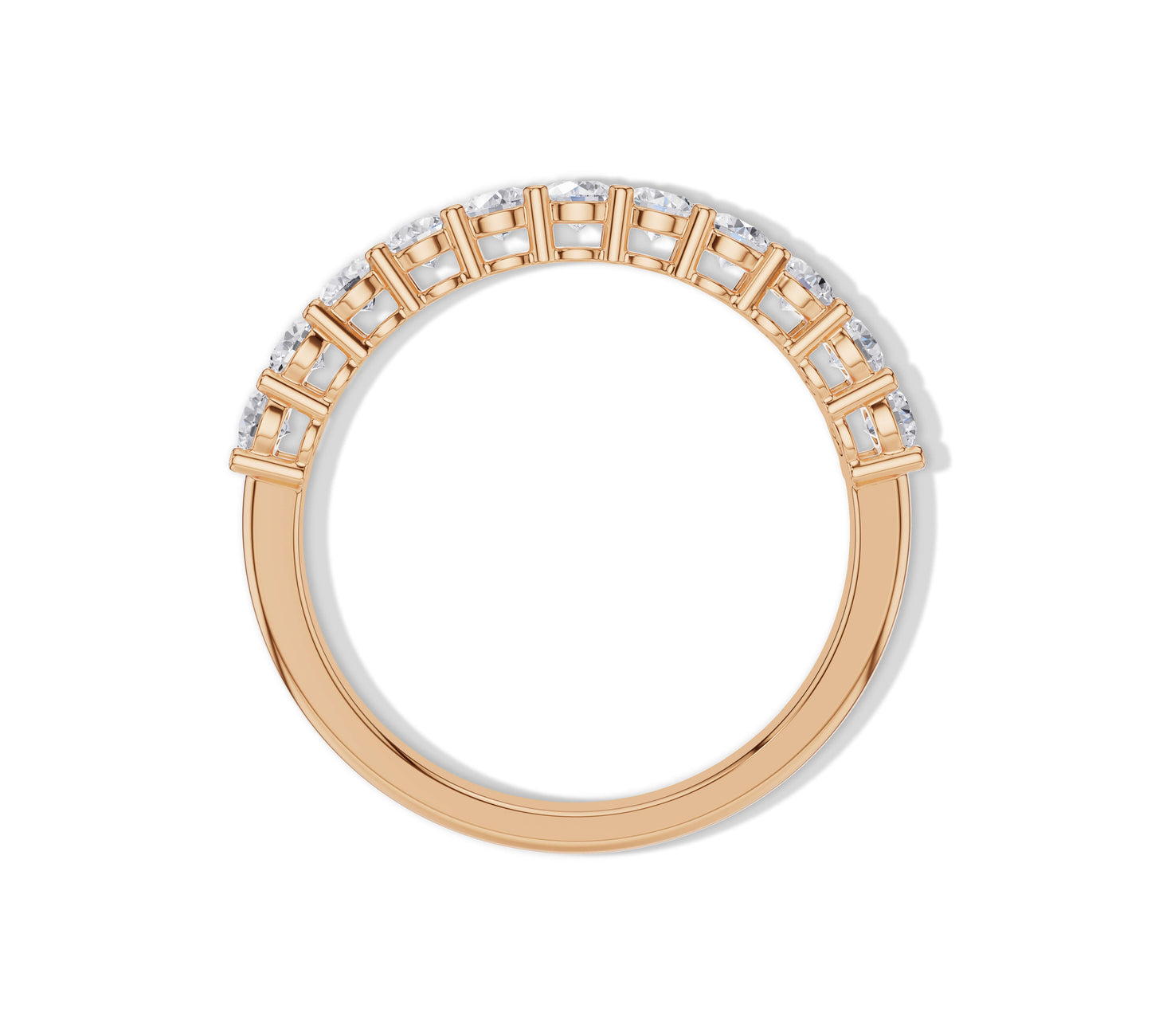 Classic bridal band in yellow gold