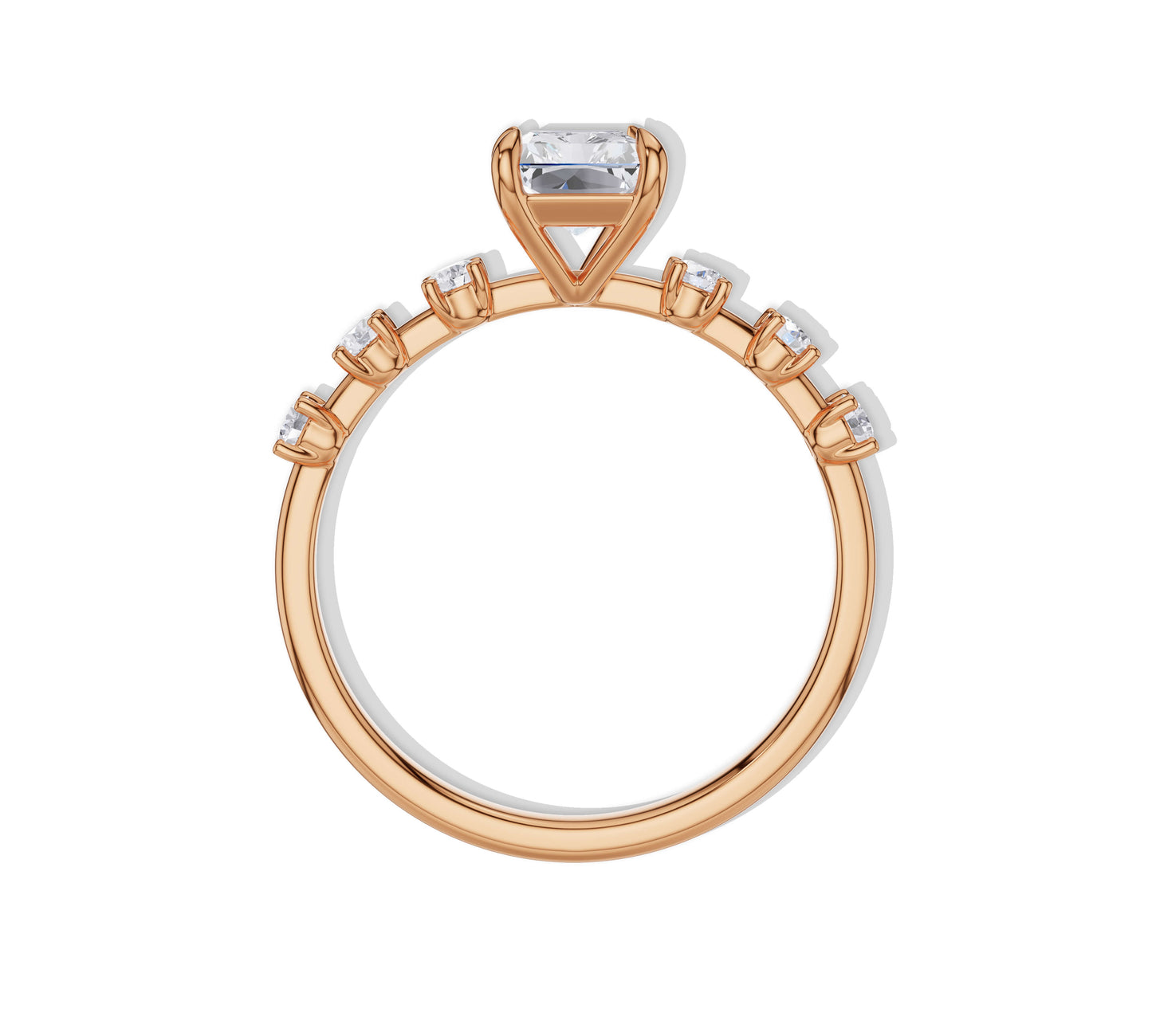 radient cut engagement ring