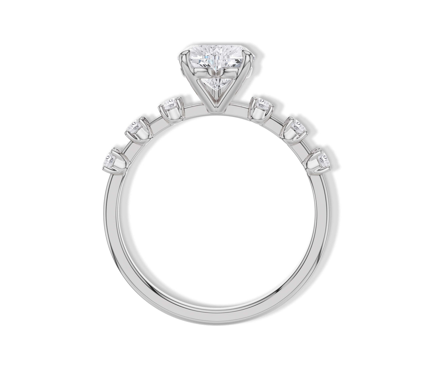 heart shaped diamond wedding ring