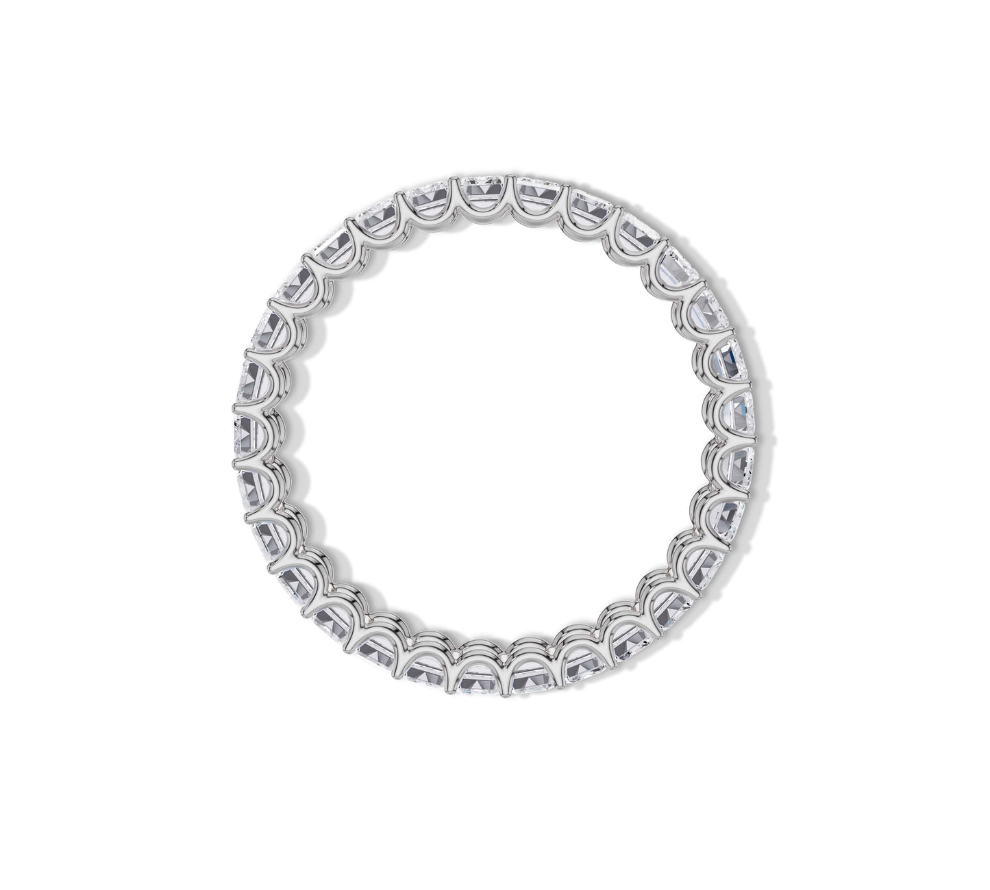 emerald cut diamond eternity ring