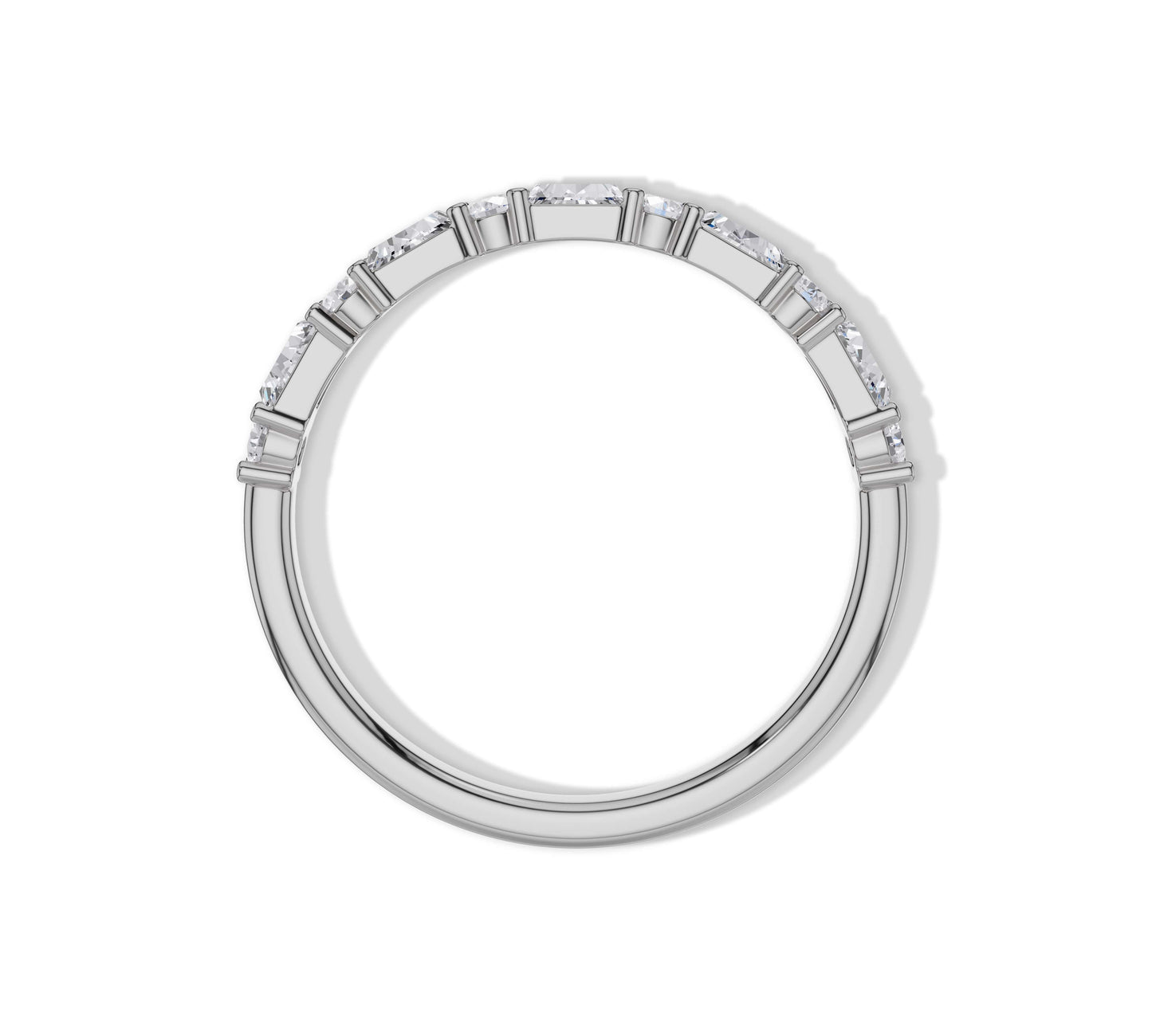 white gold baguette diamond ring