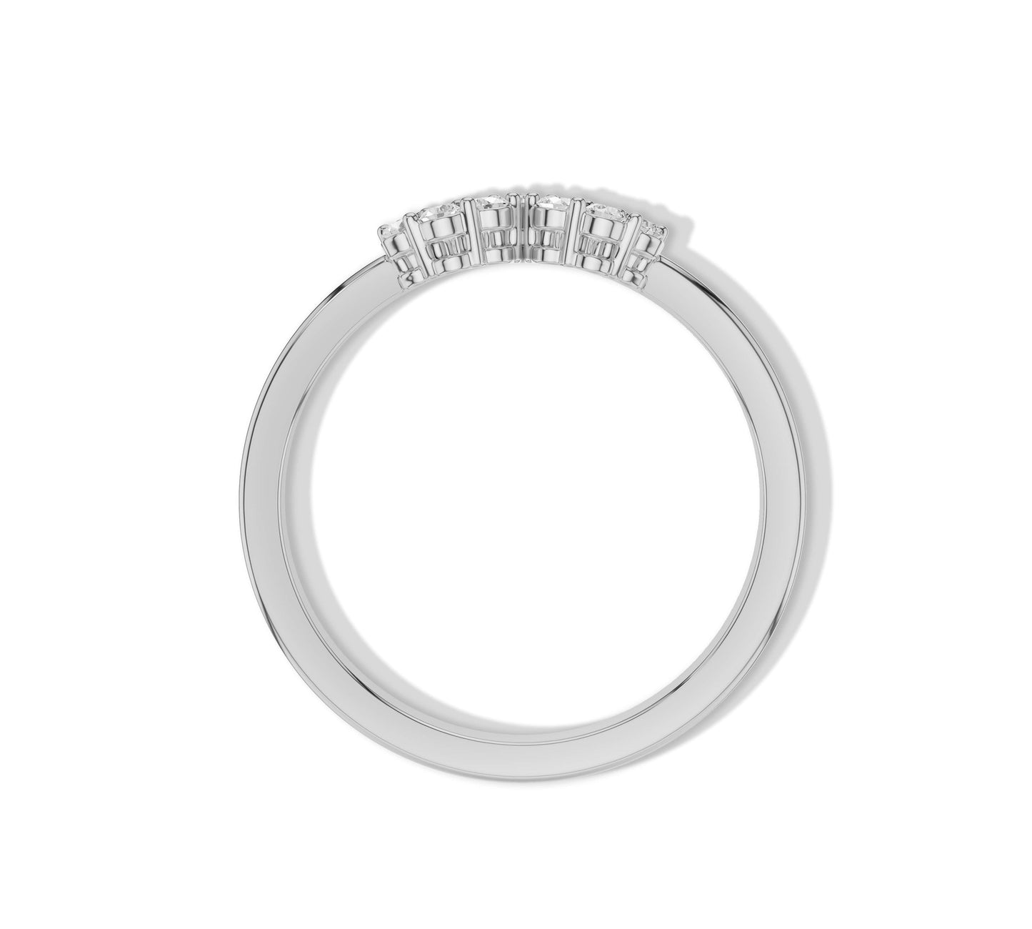 white gold diamond heart ring