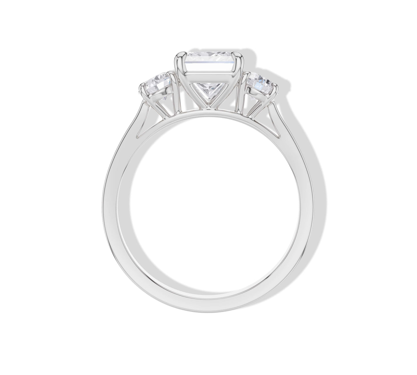 three stone engagement ring diamond