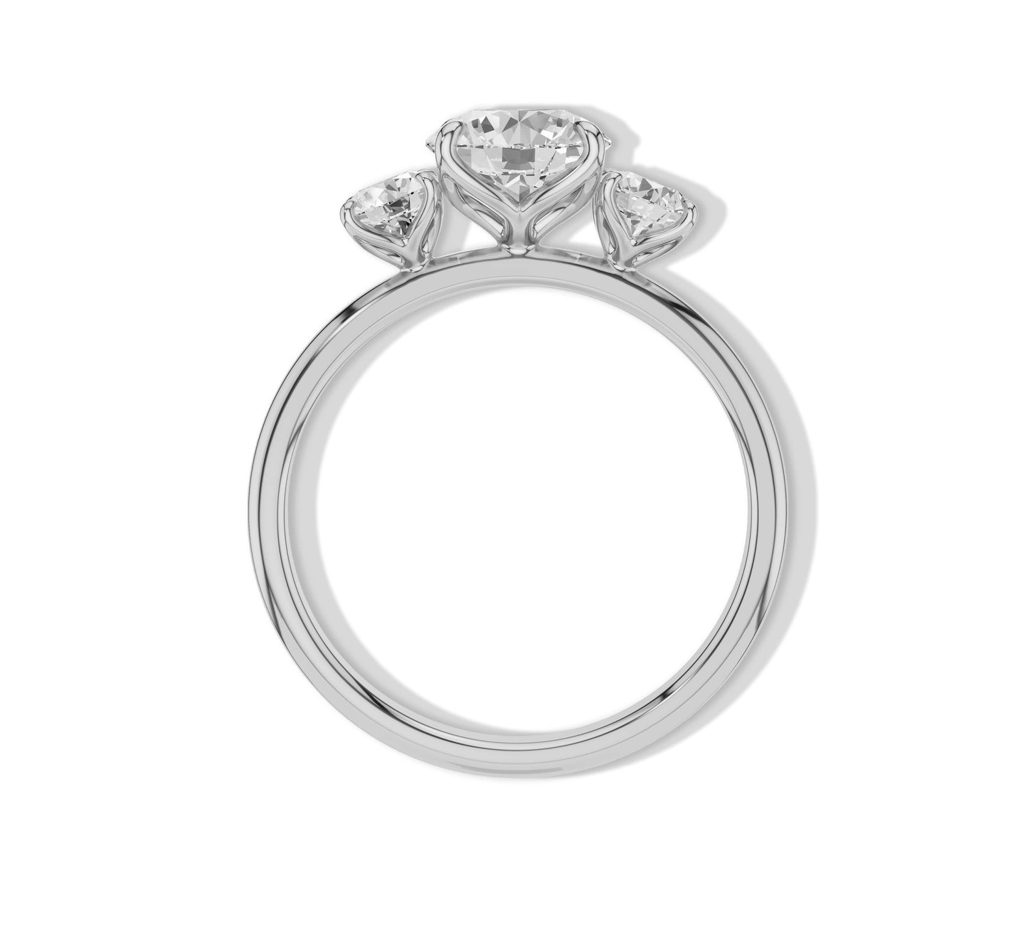 Gold band with round brilliant diamonds