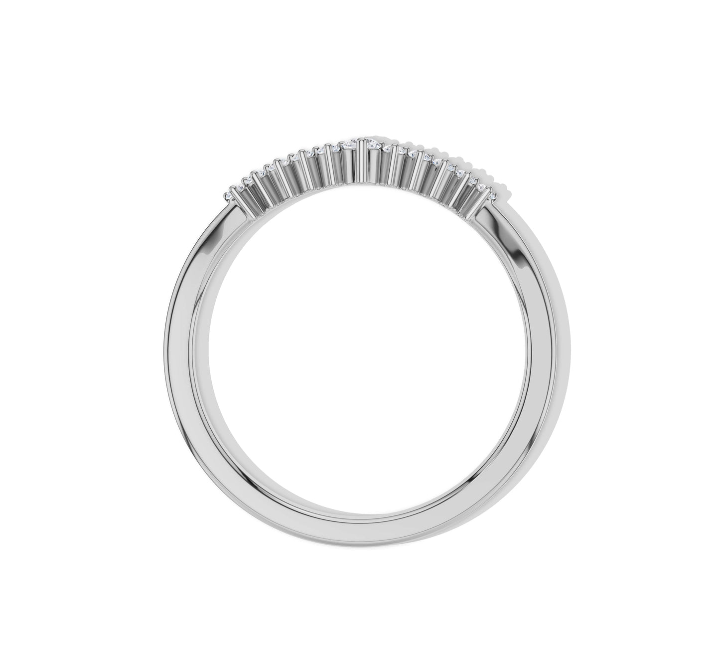 curved wedding band