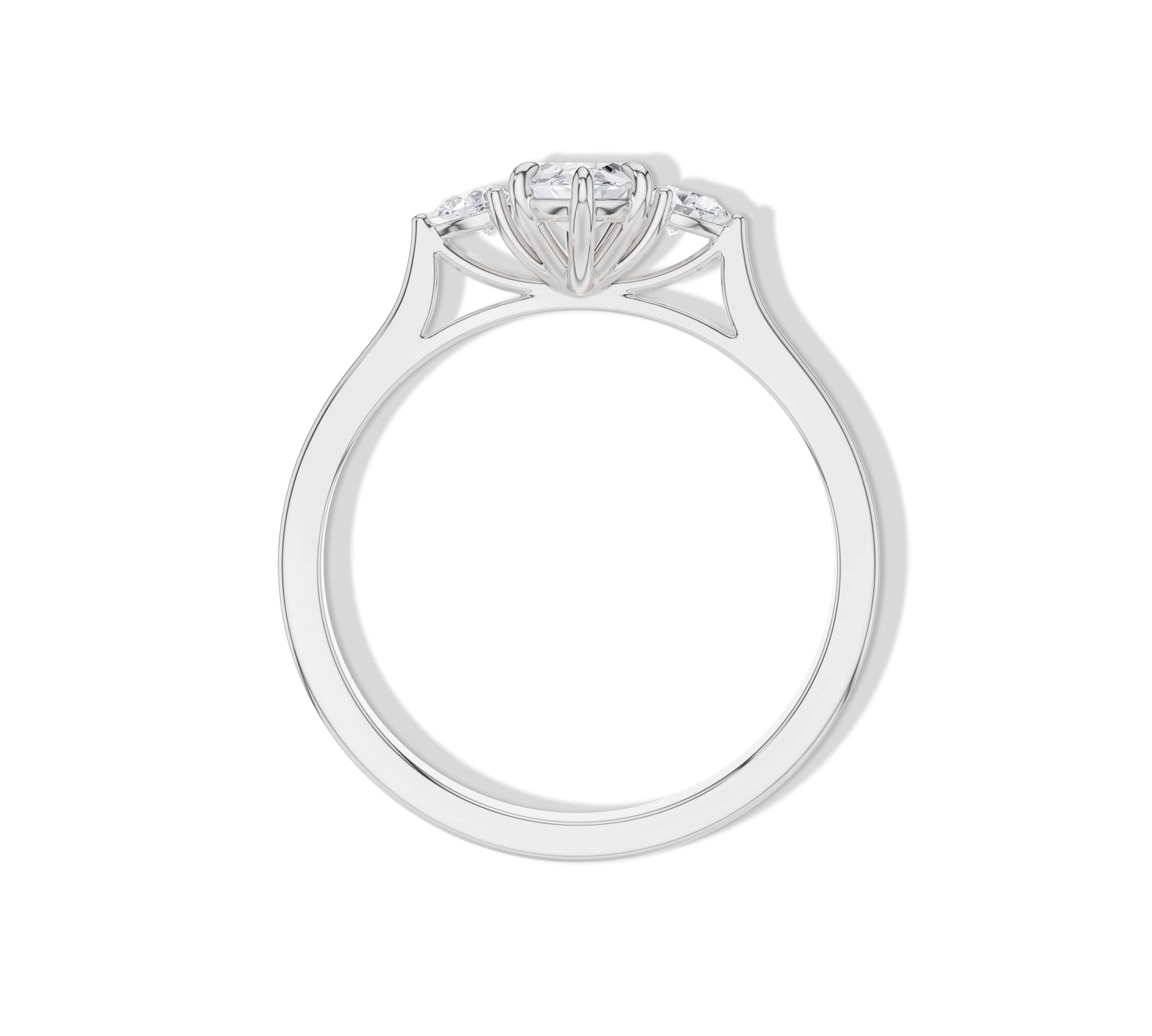 gold engagement rings 3 stone