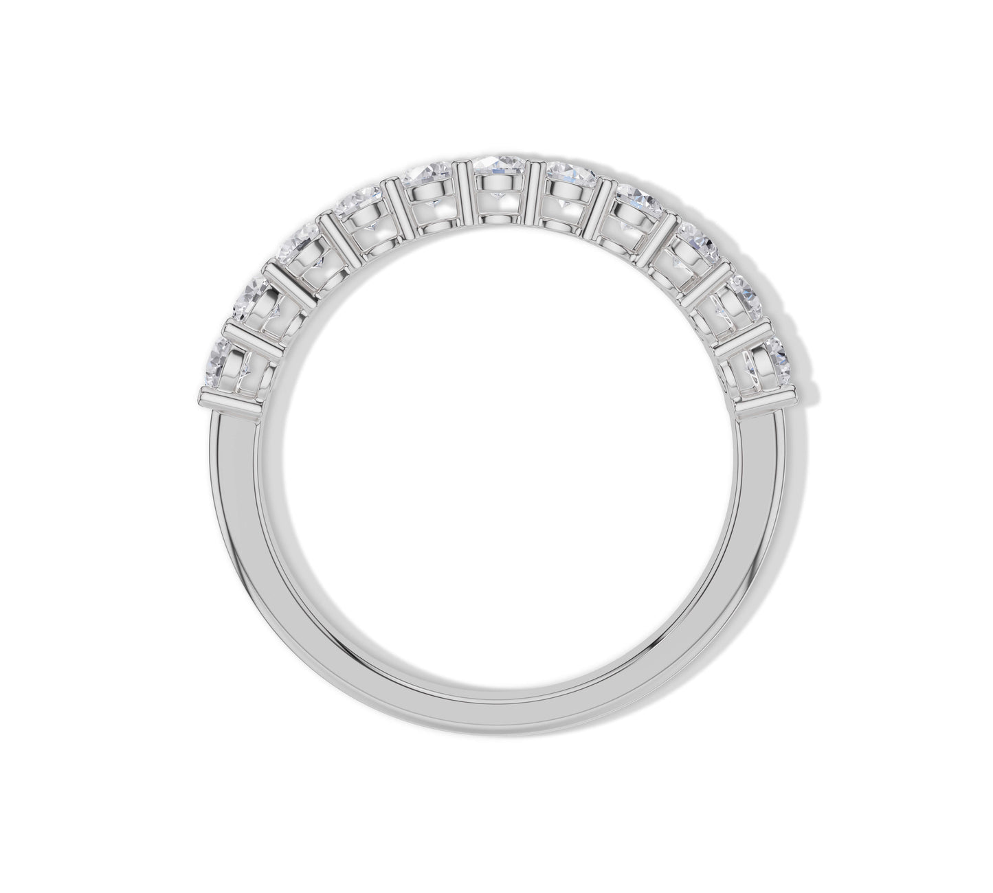 Half-band gold diamond ring