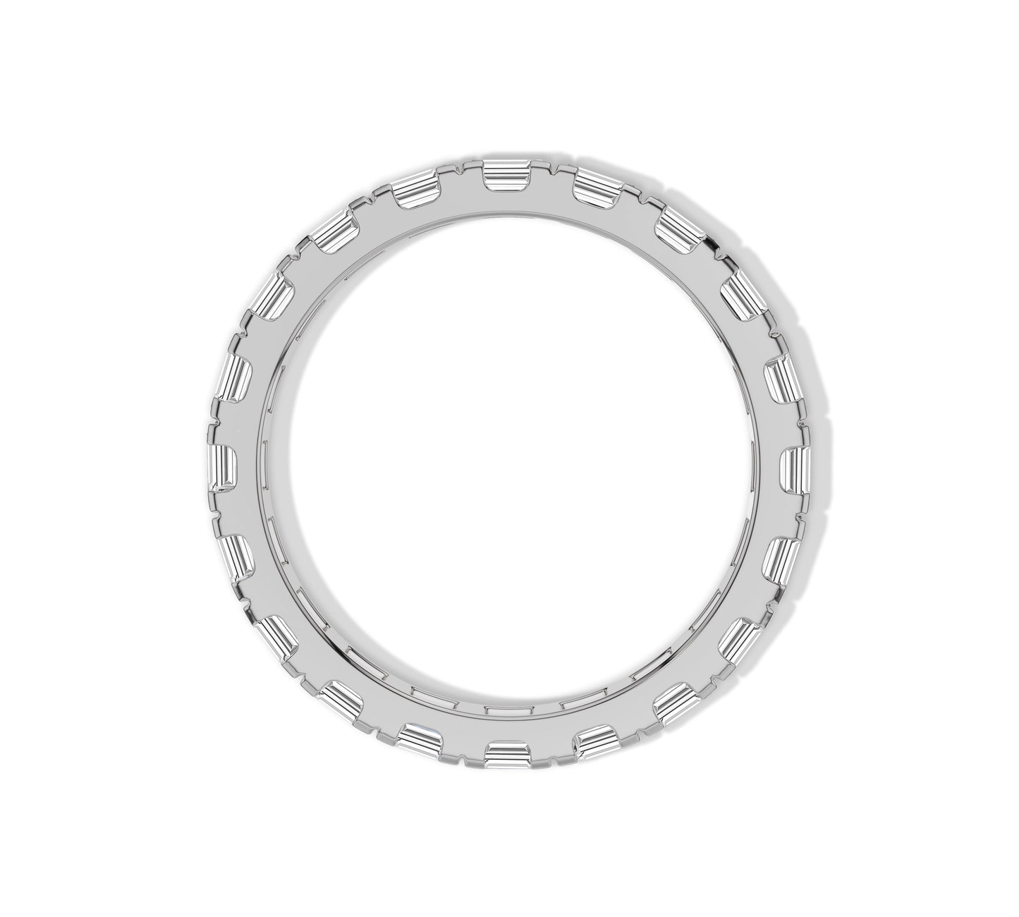 eternity wedding band with baguettes