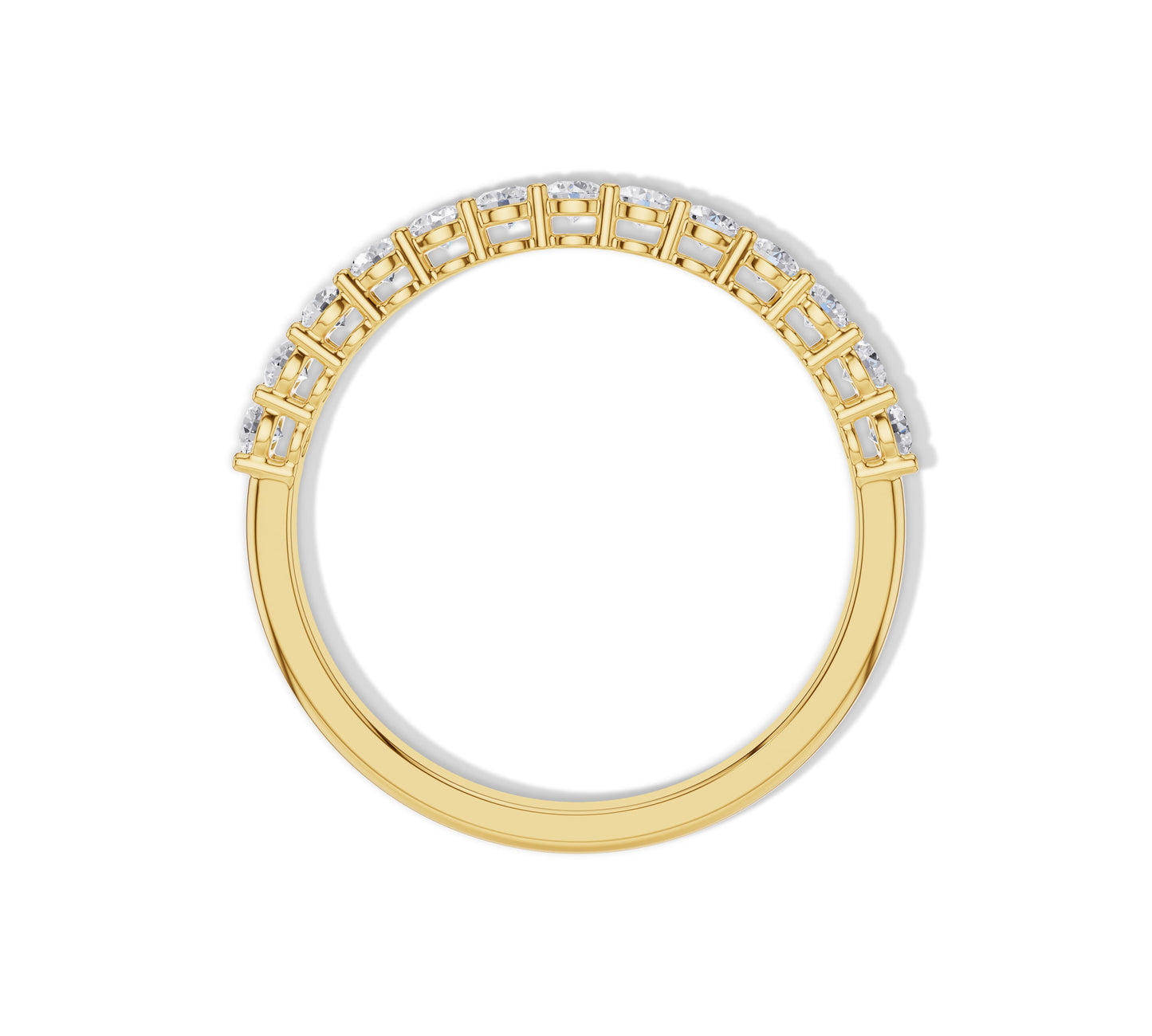 yellow gold round diamond ring