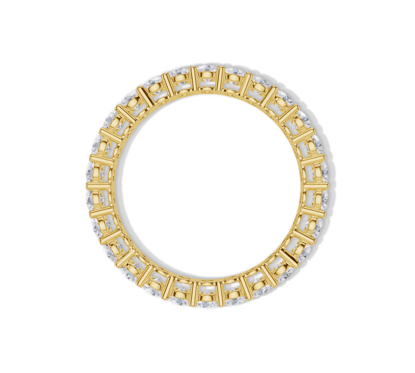 18K yellow gold eternity ring with round diamonds