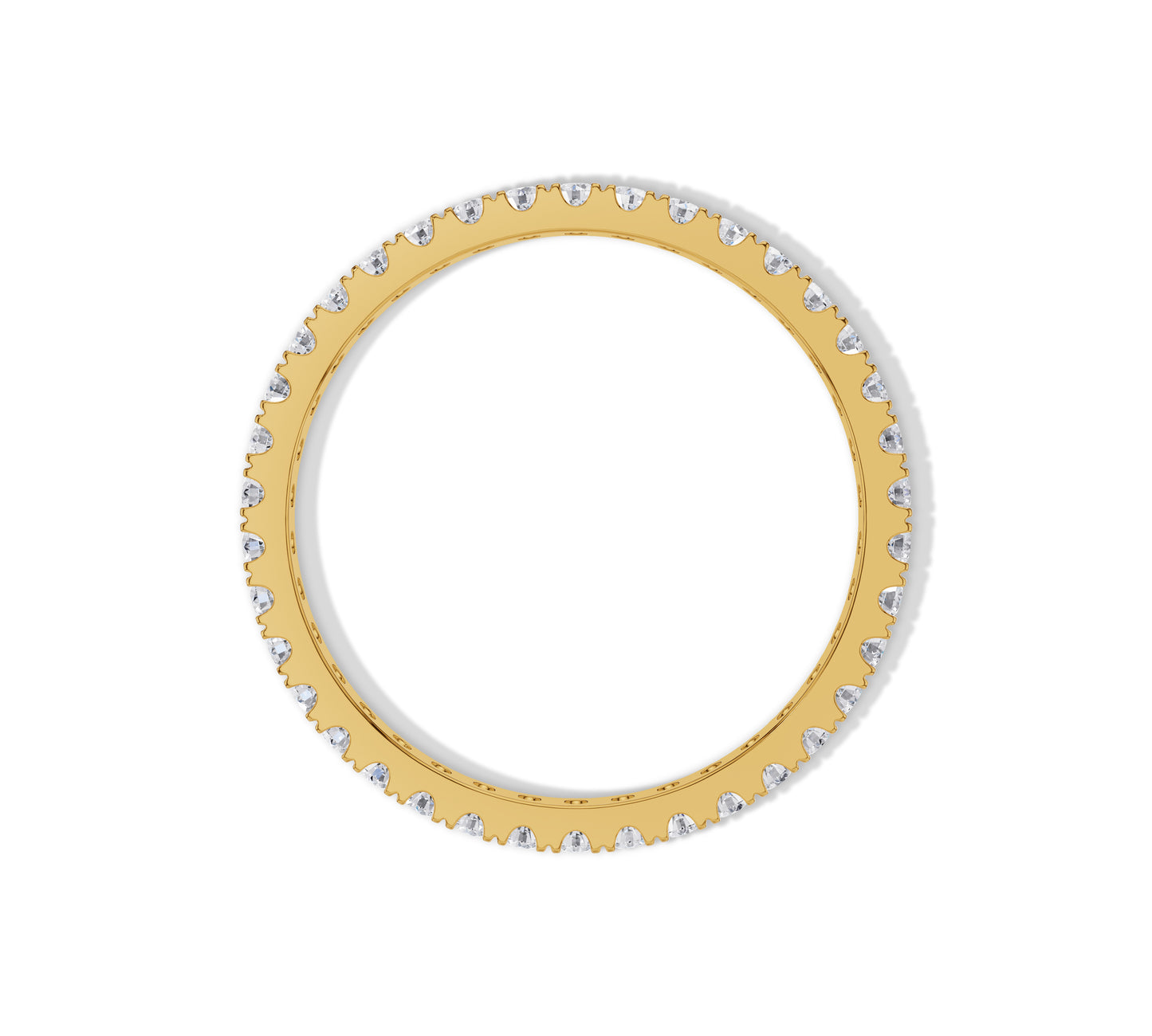 Full circle diamond ring in gold