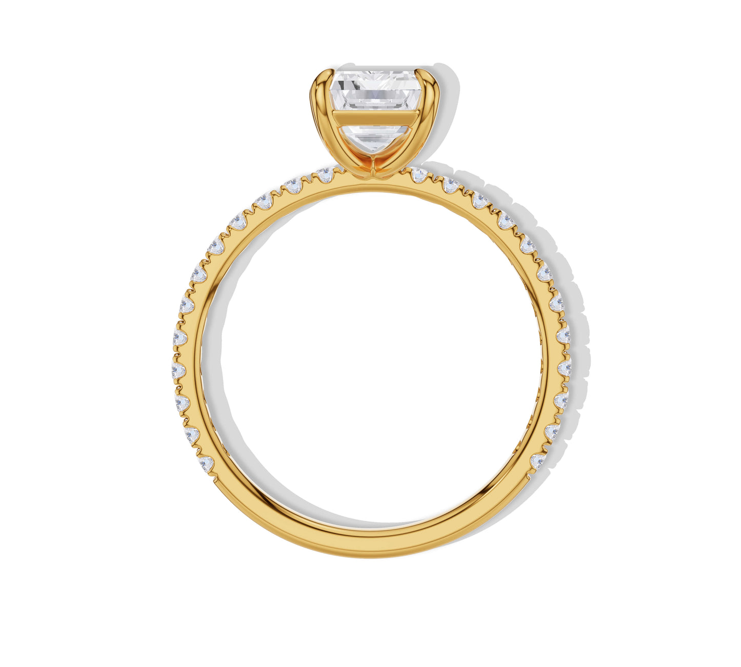 lab grown diamond emerald cut engagement rings