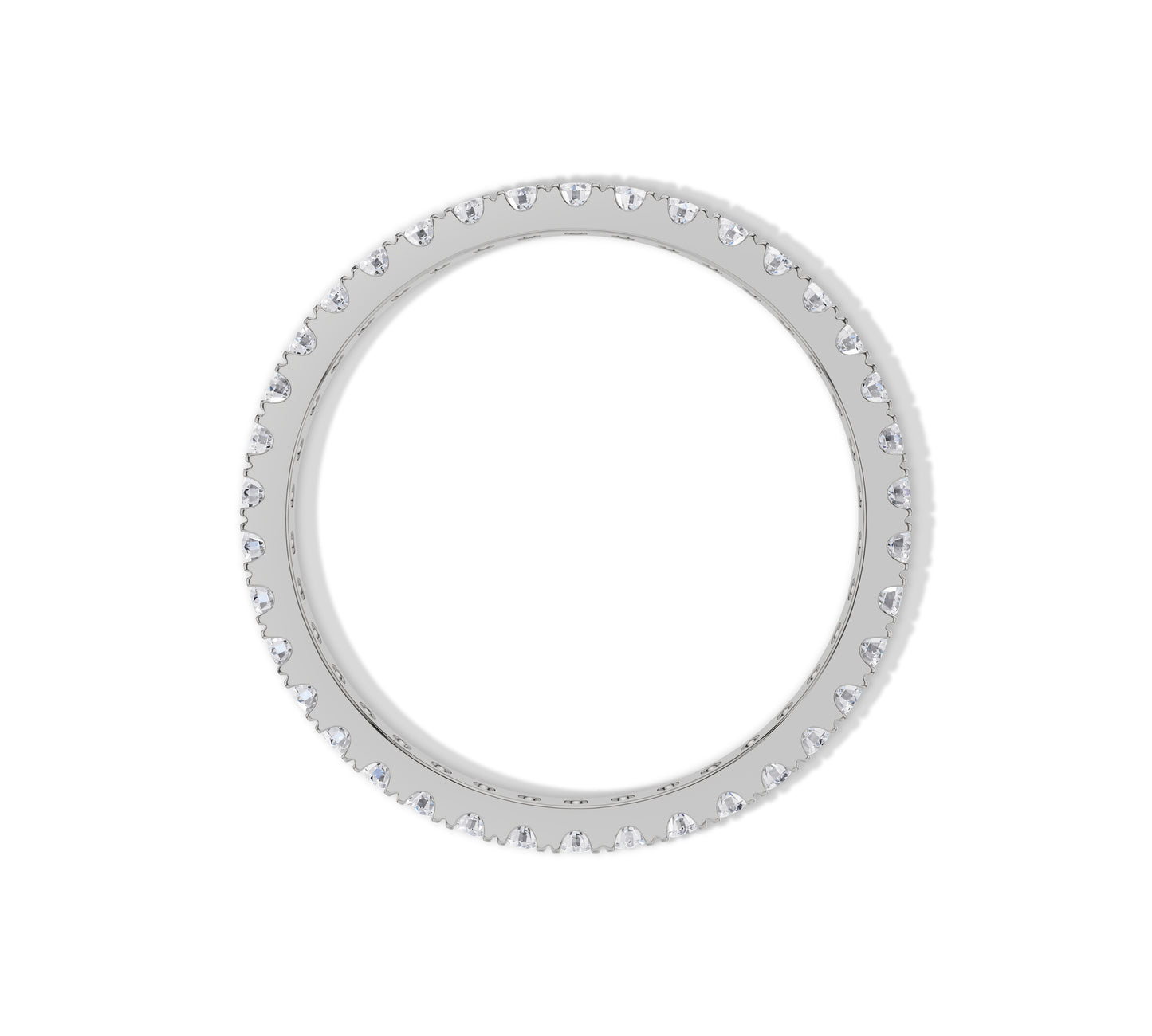Minimalist diamond ring in white gold
