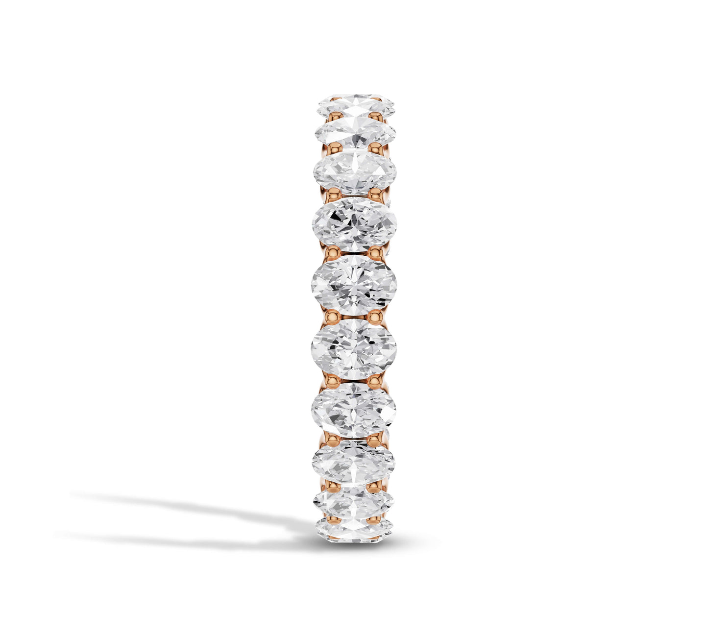 Fine jewelry eternity band with gold setting