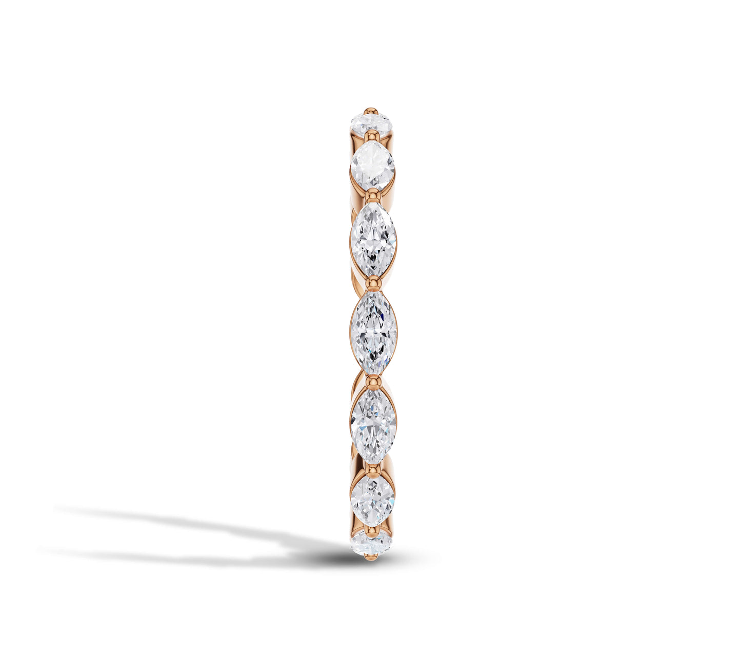 Slim rose gold eternity ring