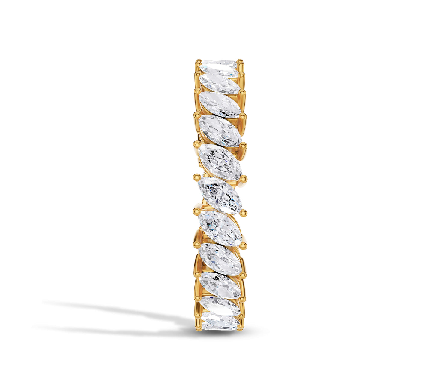 Unique marquise shaped diamond ring