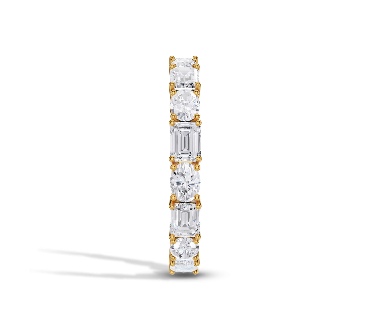 Glamorous mixed diamond eternity band
