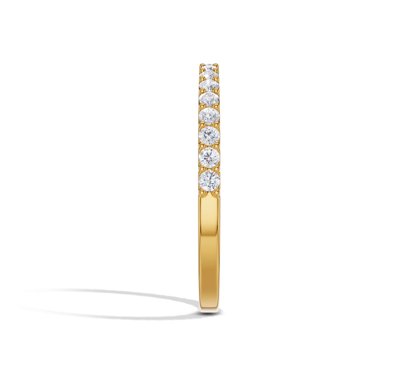 yellow gold petite stackable ring