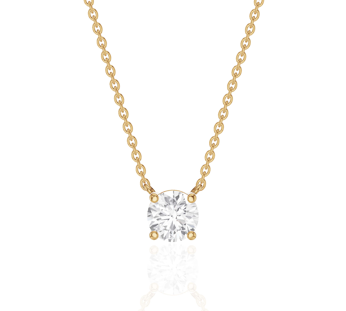 2.ct Round Diamond Solitaire Necklace
