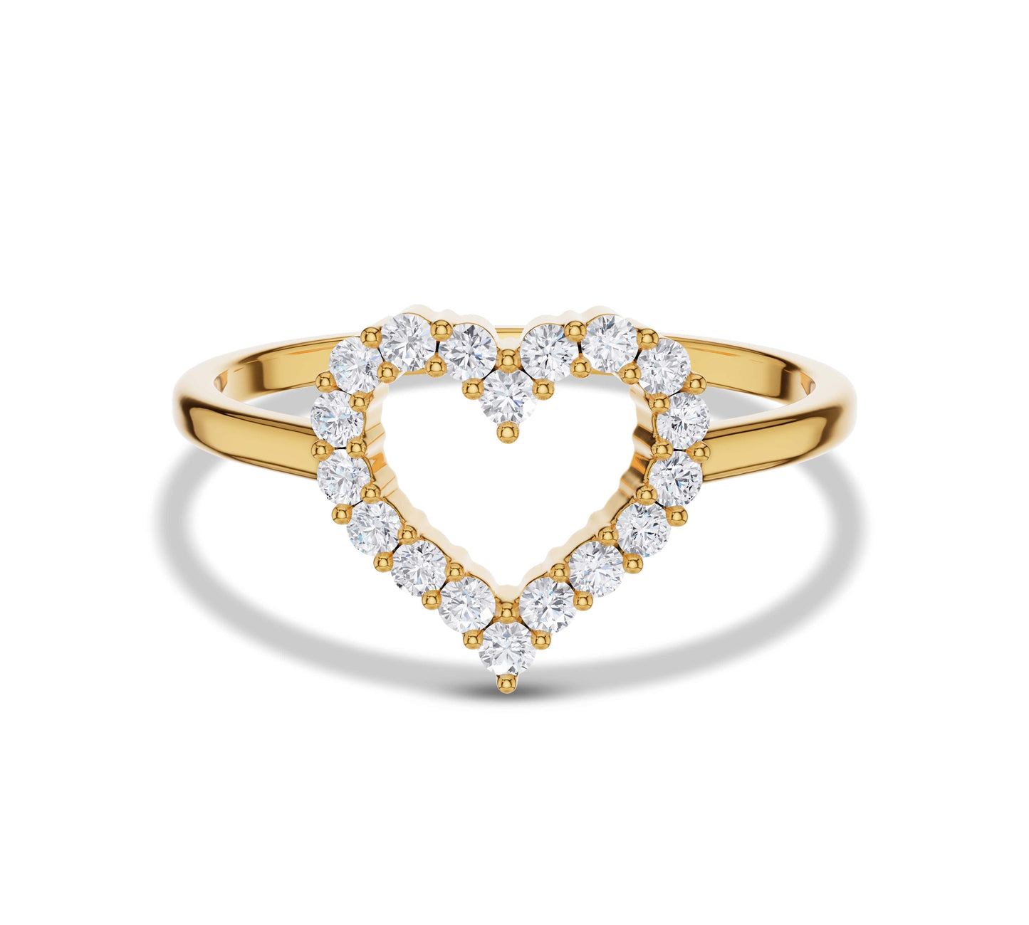 heart shaped diamond ring