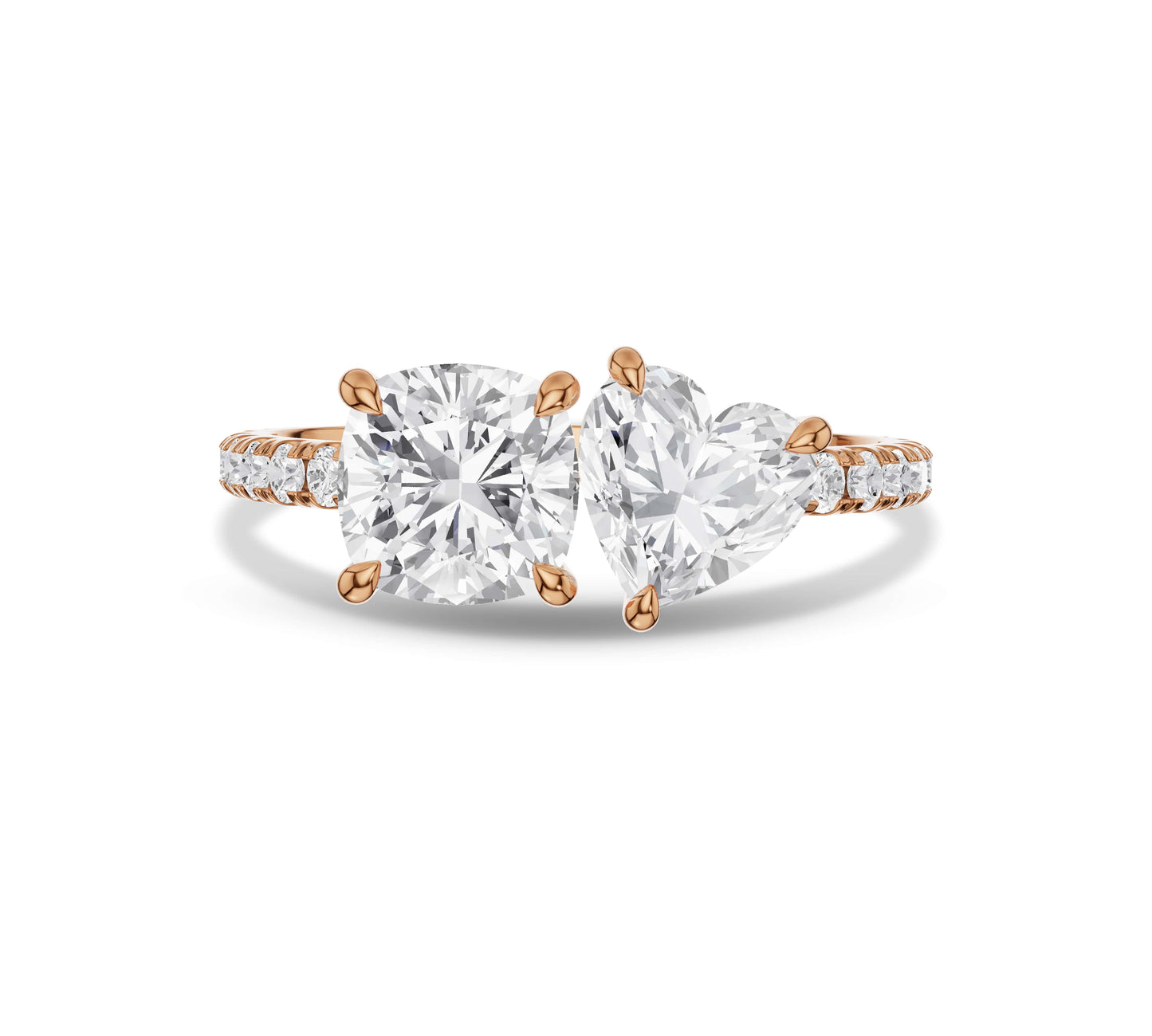 toi et moi lab grown diamond ring