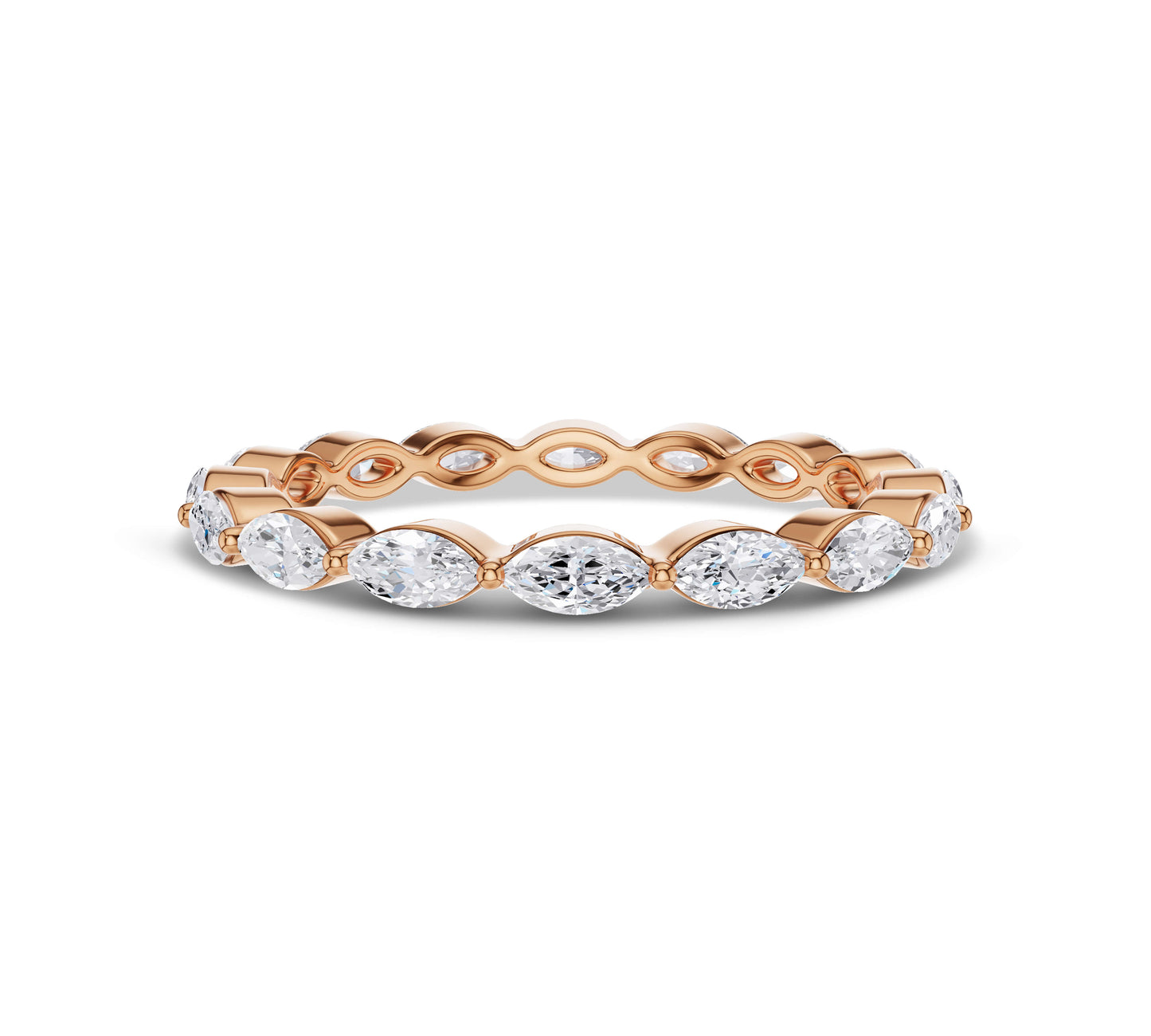 Minimal rose gold stacking ring
