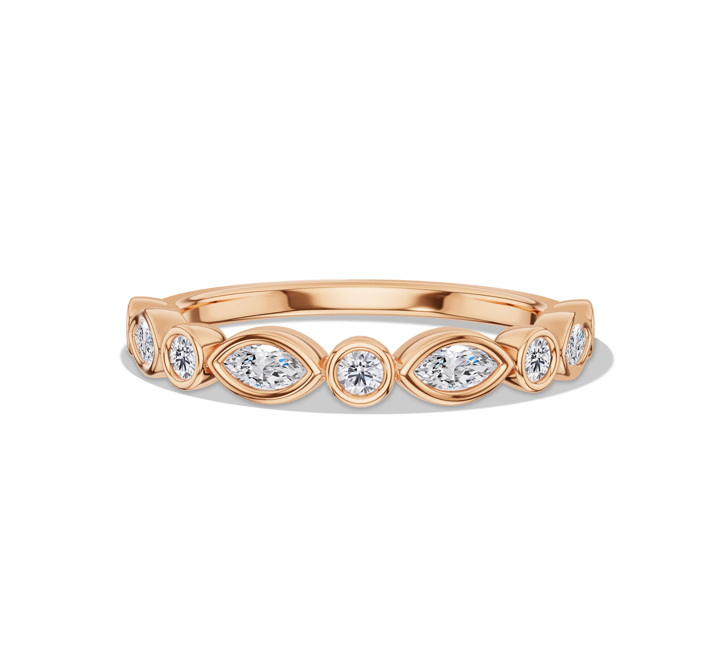 diamond eternity band rose gold