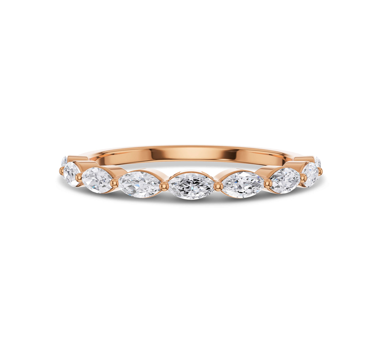 Elegant rose gold marquise ring