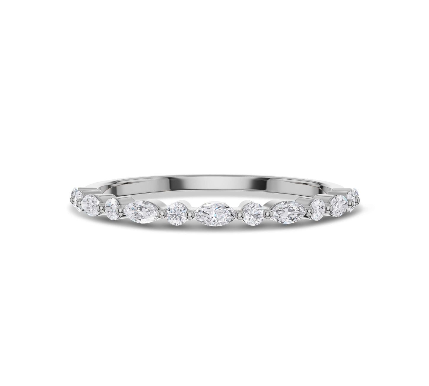 diamond marquise band white gold