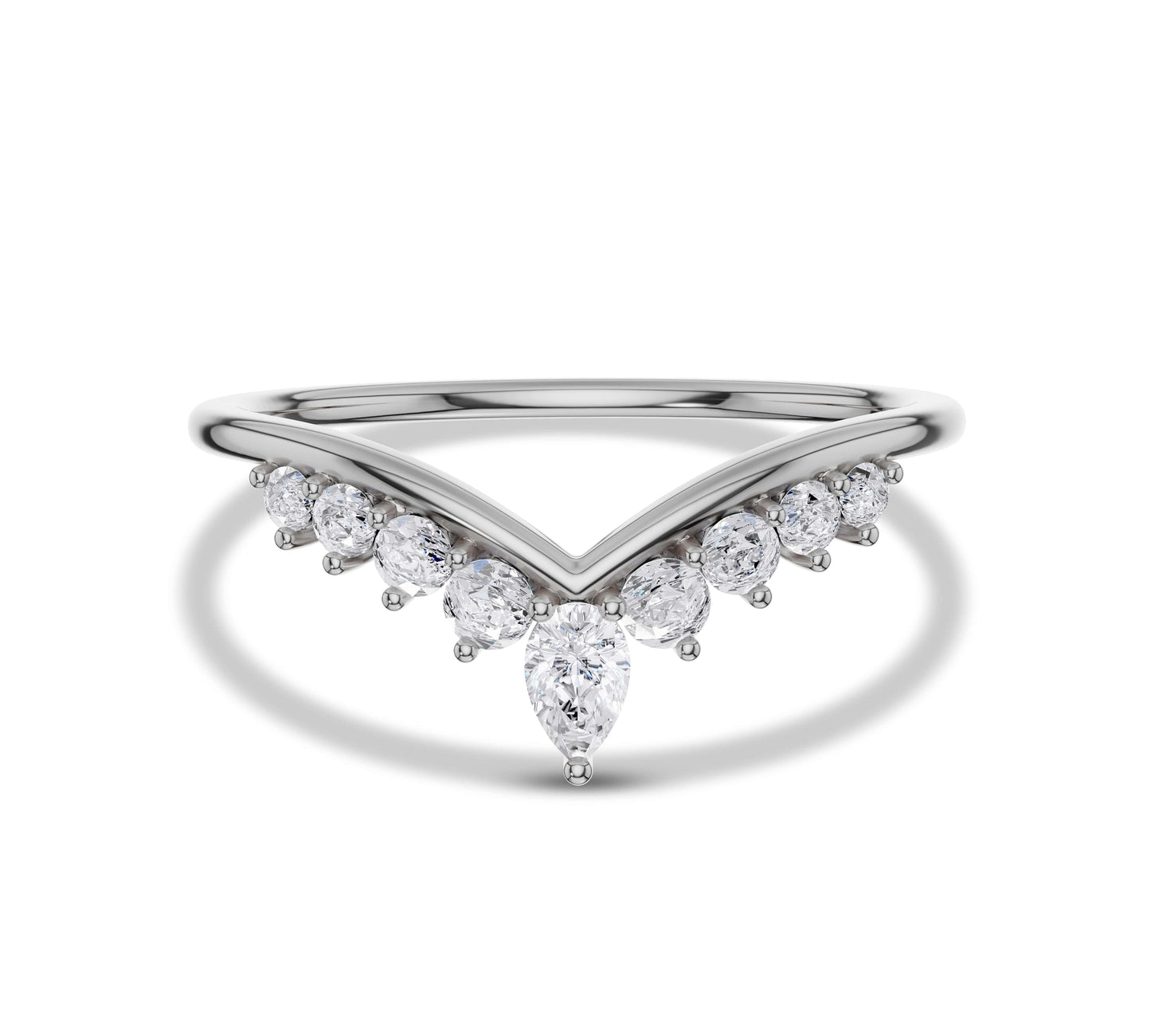 white gold crown ring