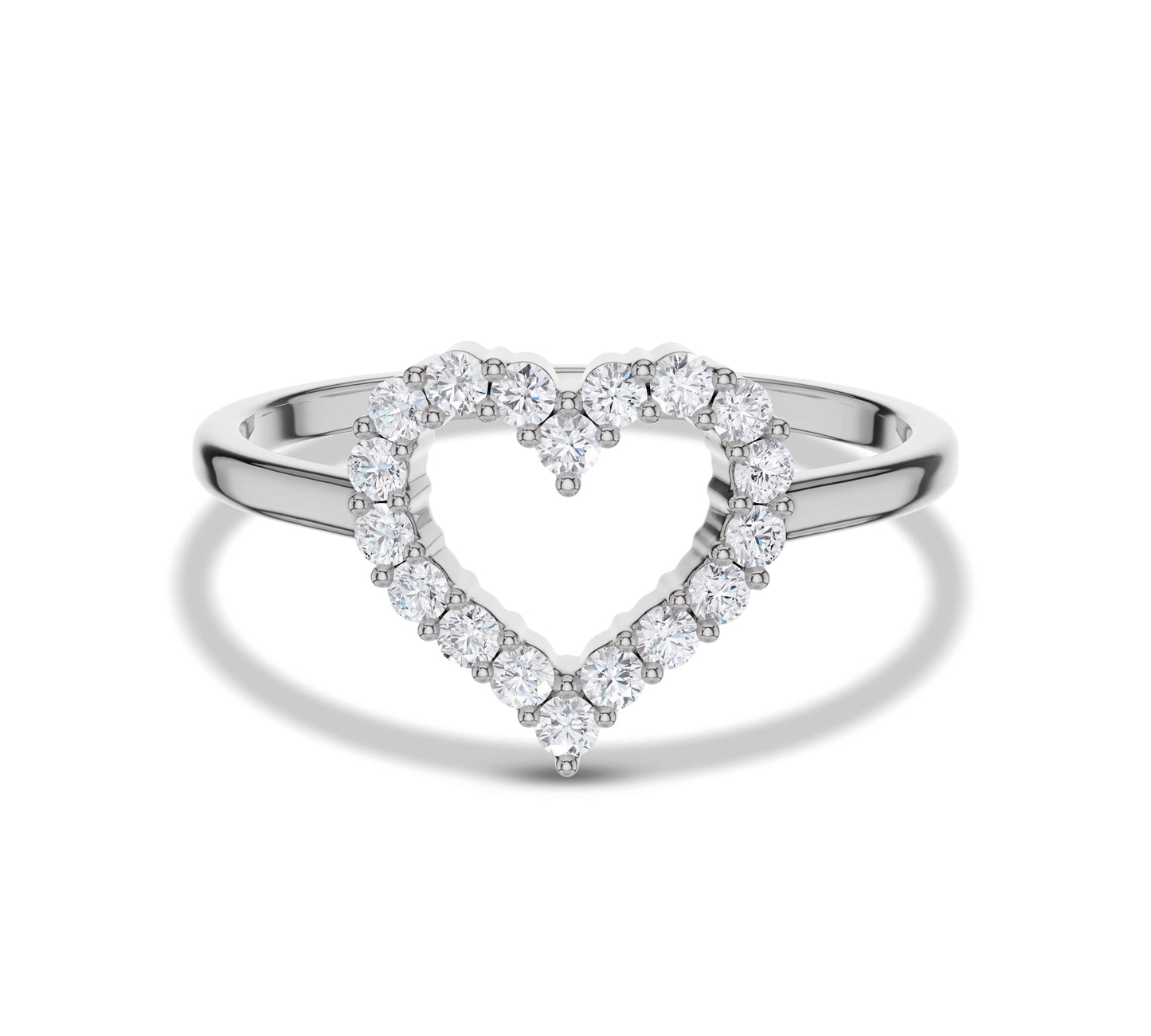 diamond heart ring