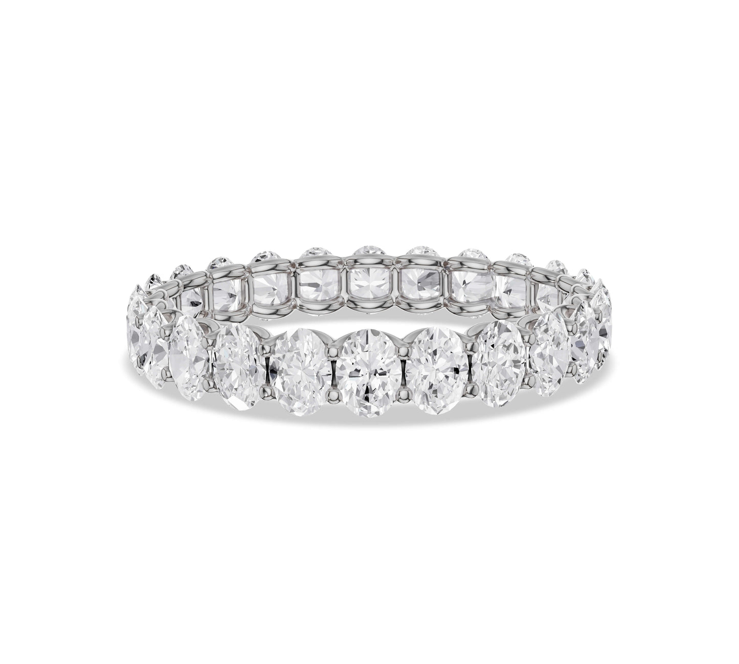 Luxury oval diamond full eternity ring