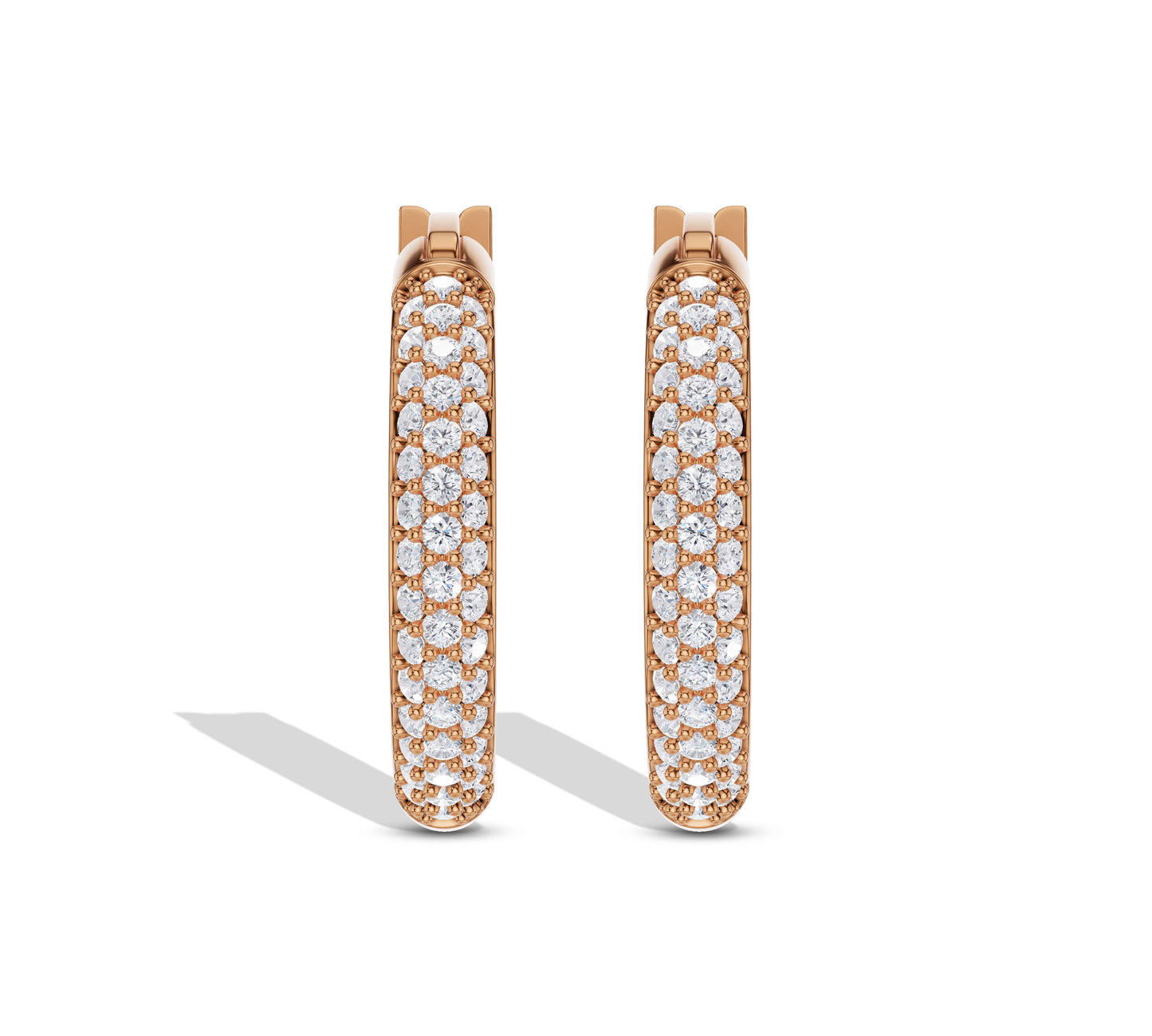 Elegant women’s diamond hoop earrings