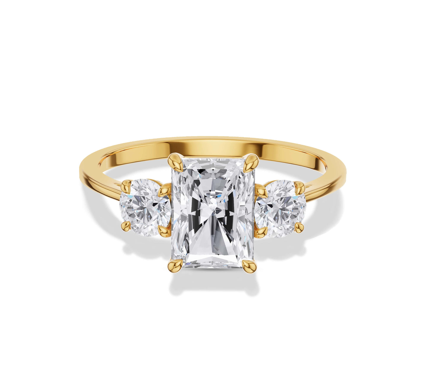three stone engagement ring diamond