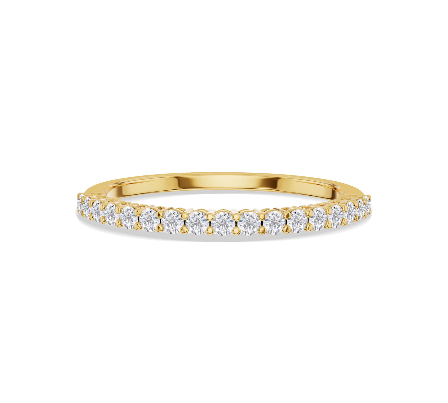 Diamond eternity band ring in yellow gold