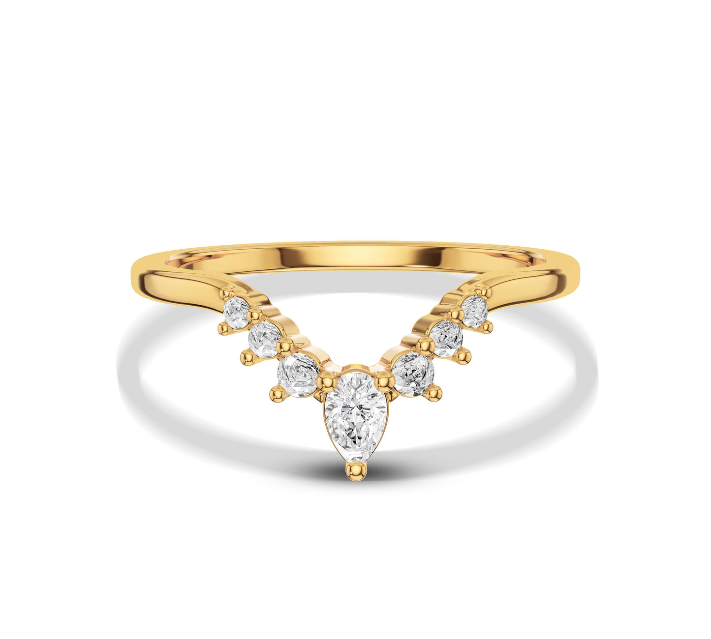 Pear Shaped Diamond Ring
