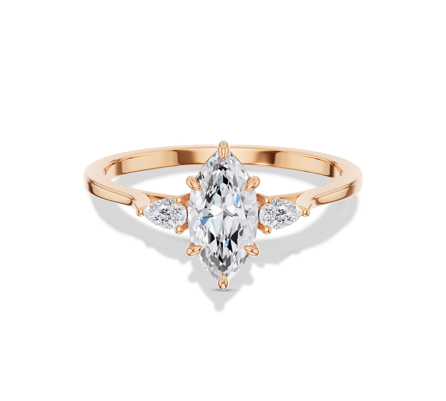 3 stone diamond engagement ring