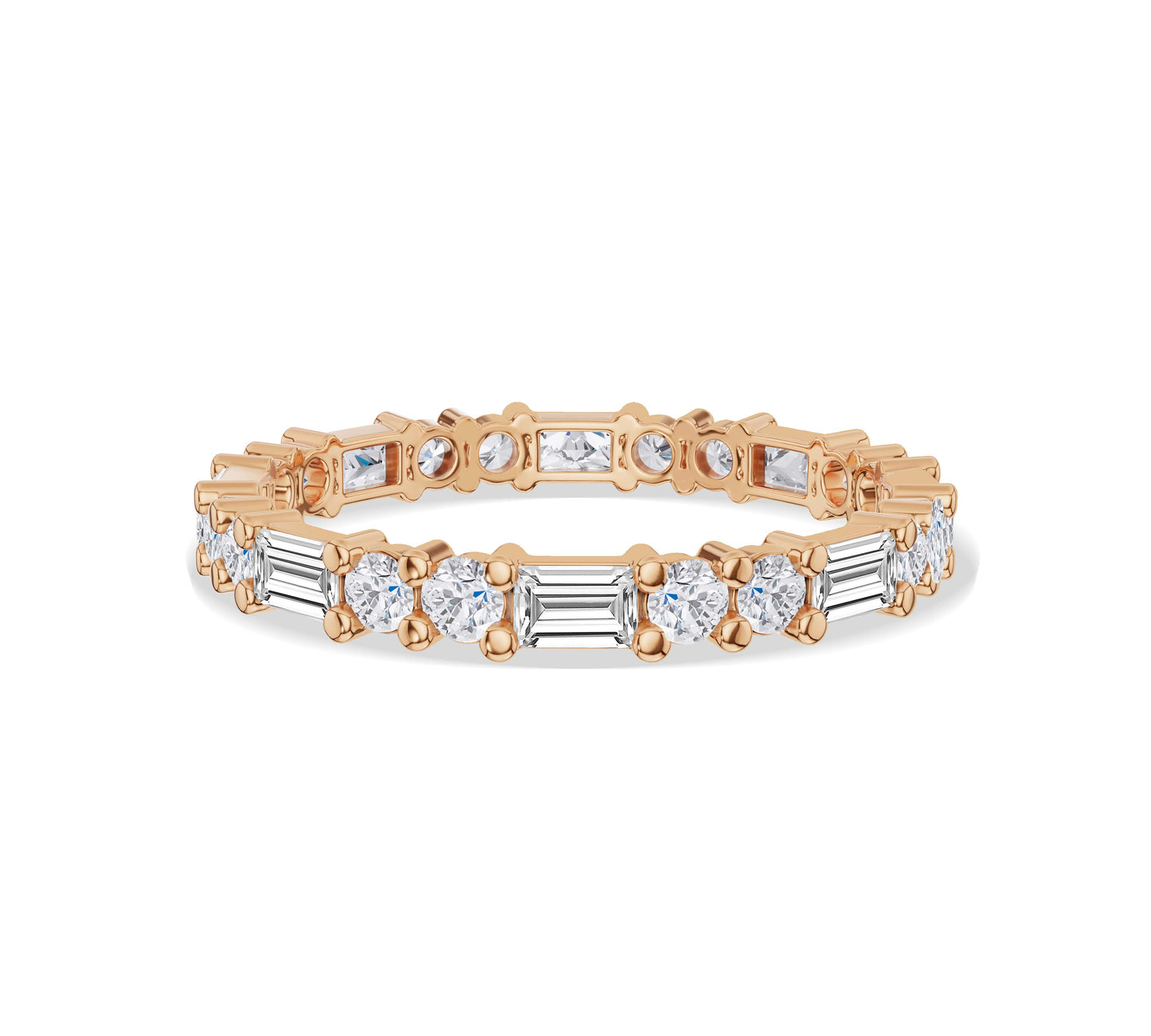 eternity band ring rose gold