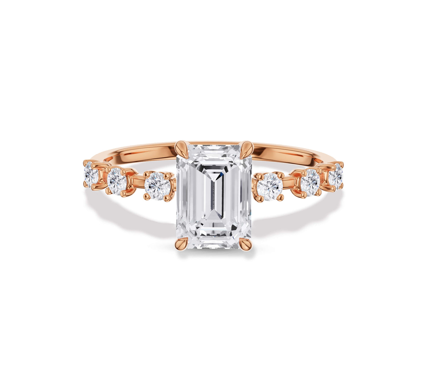 emerald & diamond engagement rings