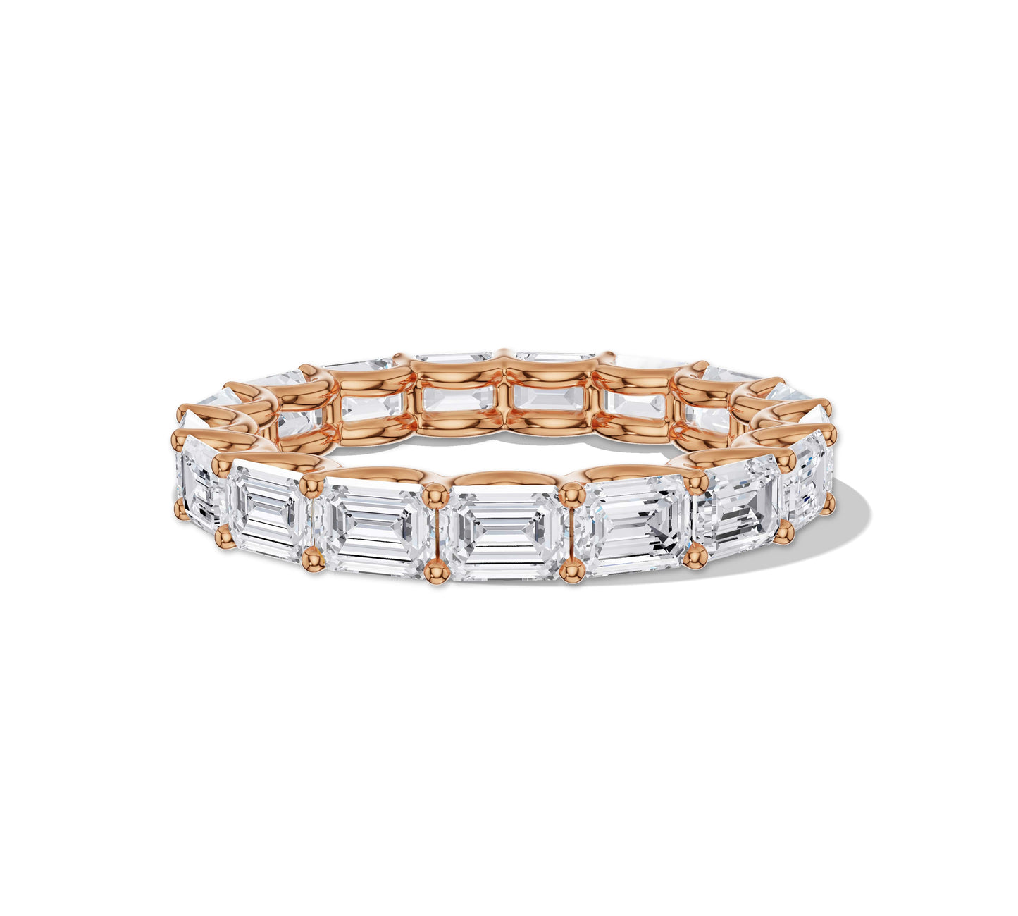 emerald cut eternity band