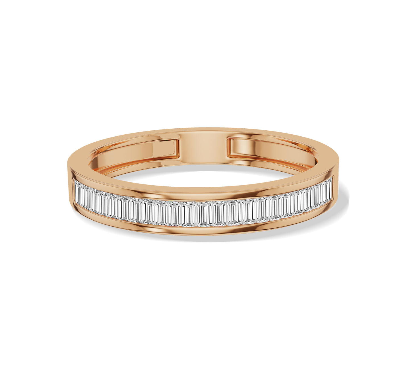 Channel Set Baguette Lab Diamond Ring