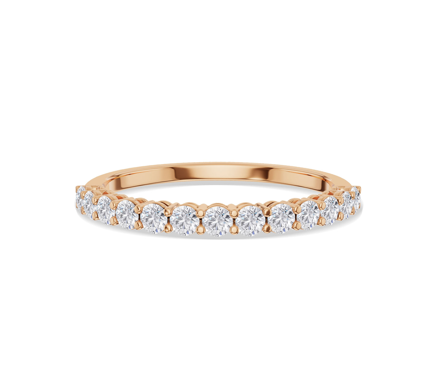 Round diamond eternity band