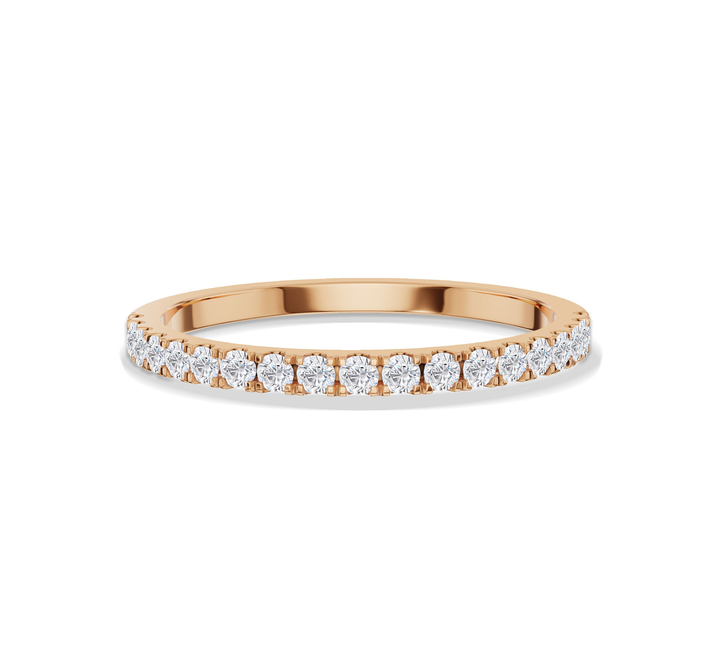 rosegold diamond stacking ring