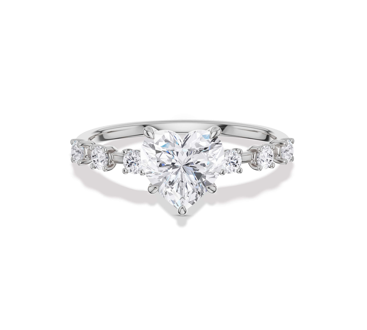 heart shaped diamond engagement ring