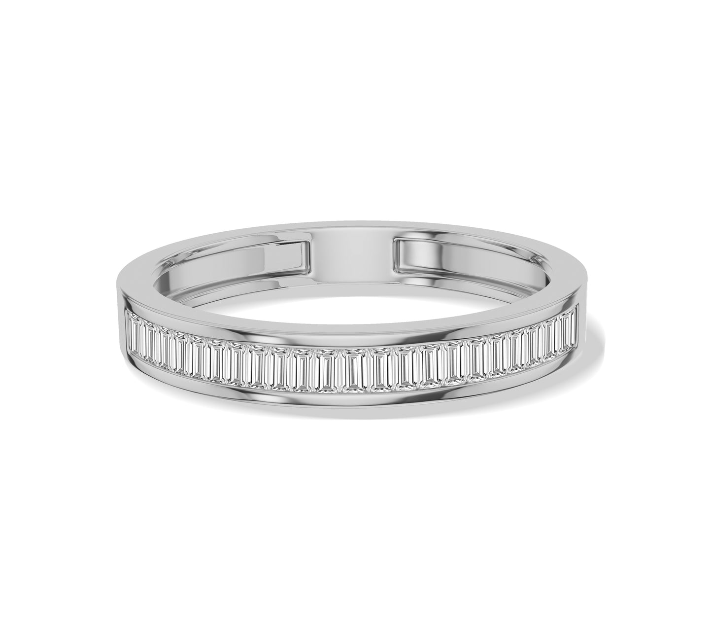Baguette Channel Set Diamond Wedding Band