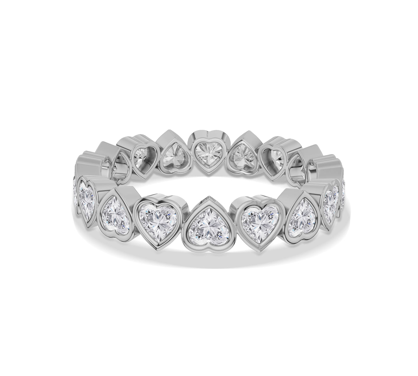white gold heart band