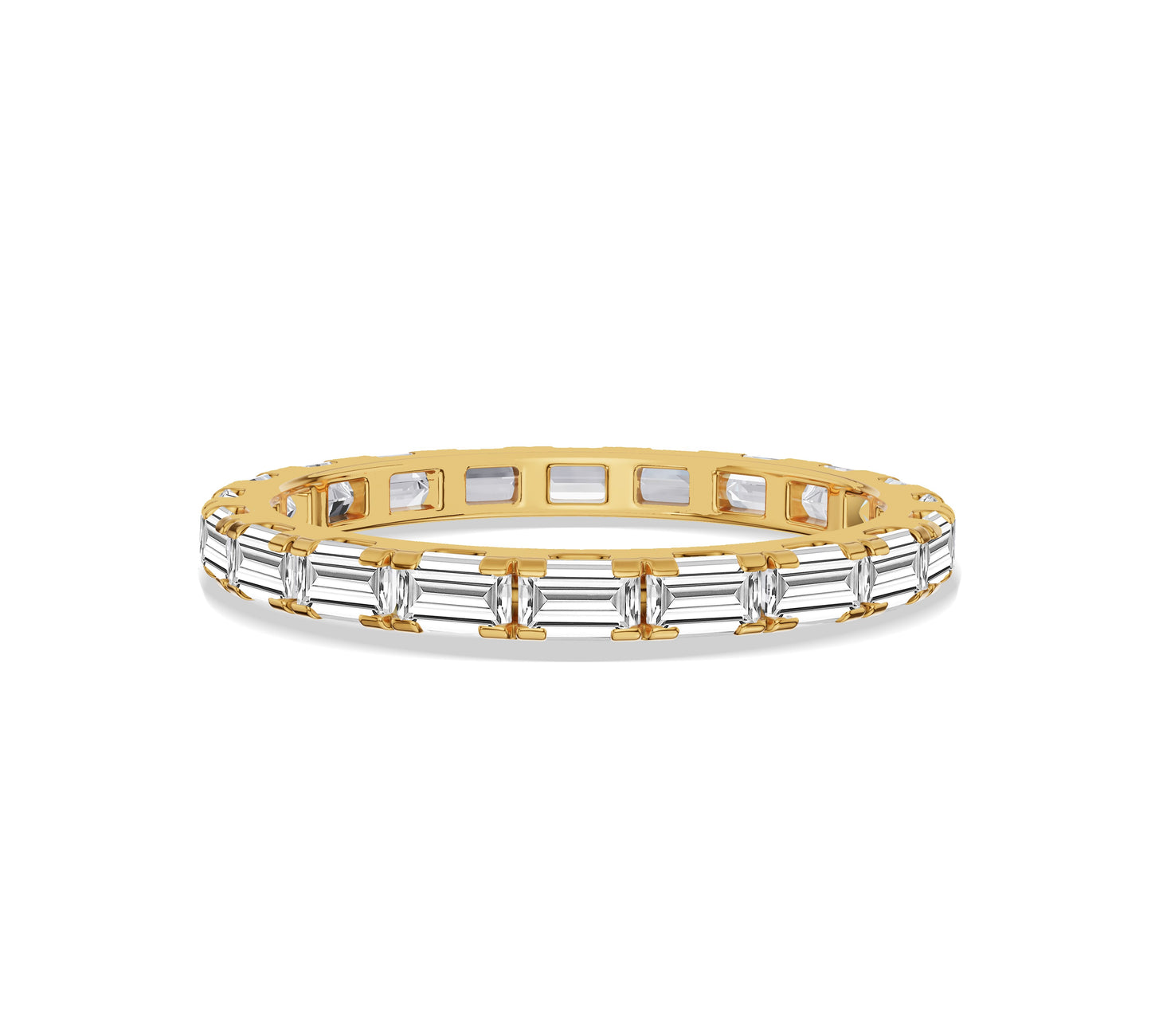 Horizontal Baguette Lab Grown Diamond Eternity Ring